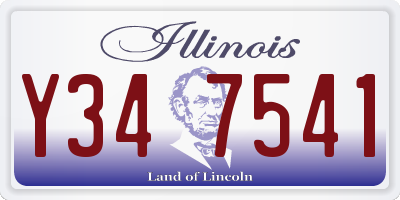IL license plate Y347541