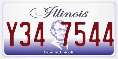 IL license plate Y347544