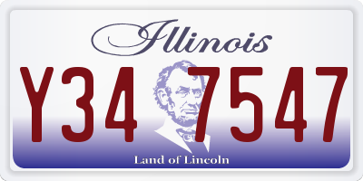 IL license plate Y347547