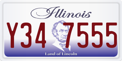 IL license plate Y347555