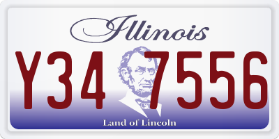 IL license plate Y347556