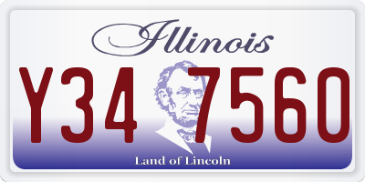 IL license plate Y347560