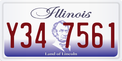 IL license plate Y347561