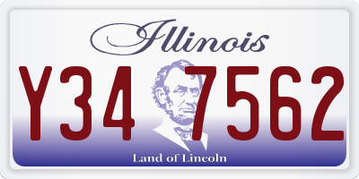 IL license plate Y347562