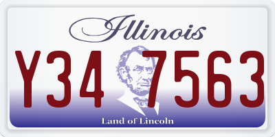 IL license plate Y347563