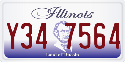 IL license plate Y347564