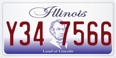 IL license plate Y347566