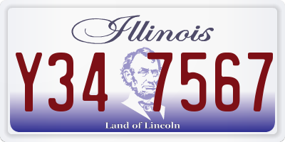 IL license plate Y347567