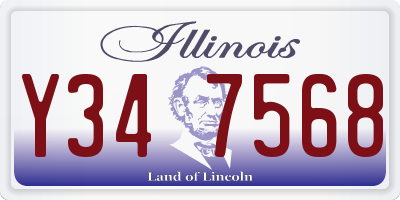 IL license plate Y347568