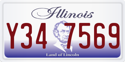 IL license plate Y347569