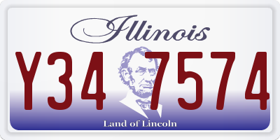IL license plate Y347574