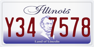 IL license plate Y347578