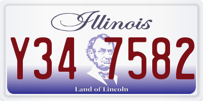 IL license plate Y347582