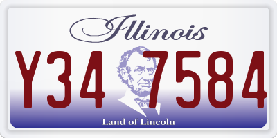 IL license plate Y347584