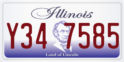 IL license plate Y347585