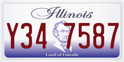 IL license plate Y347587