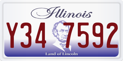 IL license plate Y347592