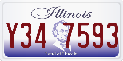IL license plate Y347593