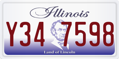 IL license plate Y347598