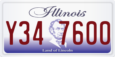 IL license plate Y347600
