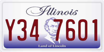 IL license plate Y347601