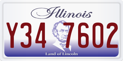 IL license plate Y347602
