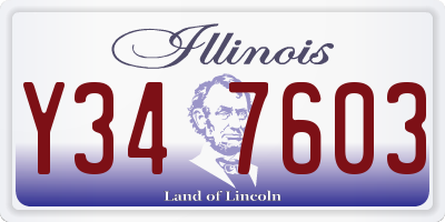 IL license plate Y347603