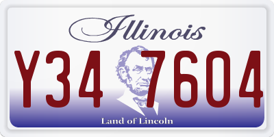 IL license plate Y347604
