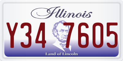 IL license plate Y347605