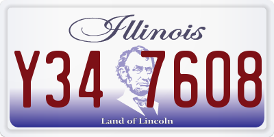 IL license plate Y347608