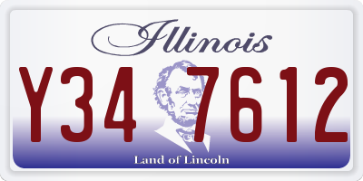 IL license plate Y347612