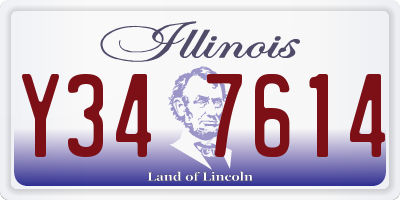 IL license plate Y347614