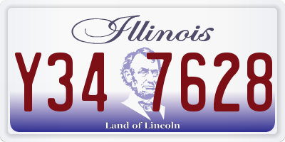 IL license plate Y347628