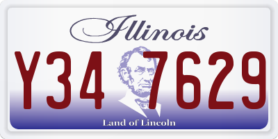 IL license plate Y347629