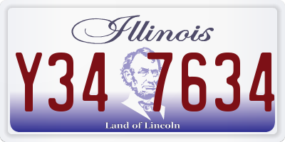 IL license plate Y347634