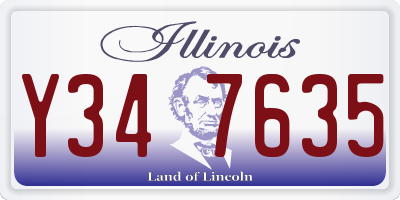 IL license plate Y347635