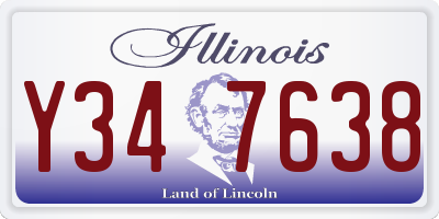 IL license plate Y347638
