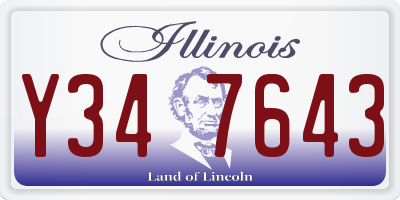 IL license plate Y347643