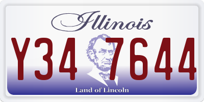 IL license plate Y347644
