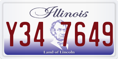 IL license plate Y347649
