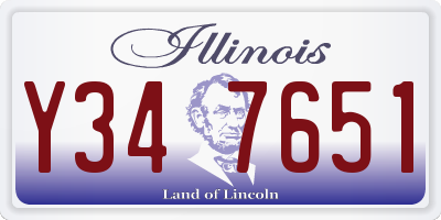 IL license plate Y347651