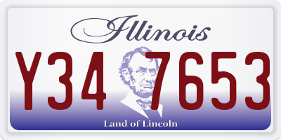 IL license plate Y347653