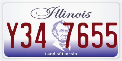 IL license plate Y347655