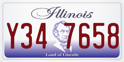 IL license plate Y347658