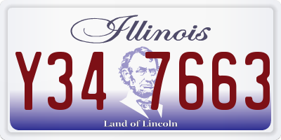 IL license plate Y347663