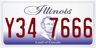 IL license plate Y347666