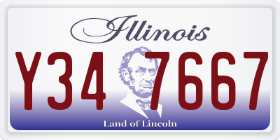 IL license plate Y347667