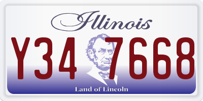 IL license plate Y347668