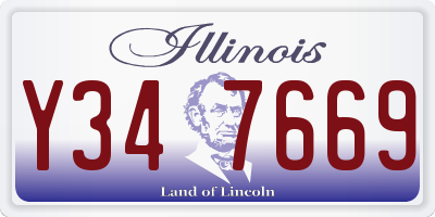 IL license plate Y347669