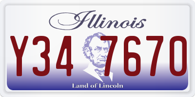 IL license plate Y347670